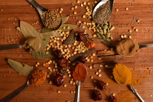 colorful array of spices