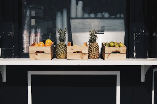 colorful fruit smoothies on display