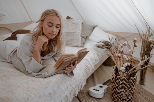 cozy bedroom setting with a peaceful vibe