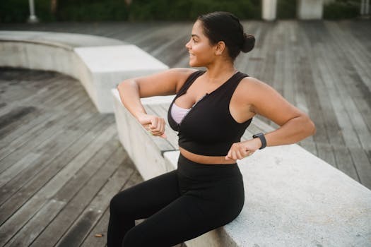 a person exercising in a park