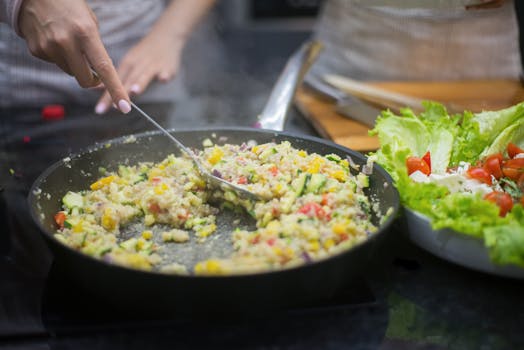 colorful meal prep with various ingredients