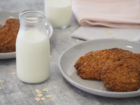 a plate of banana oatmeal cookies