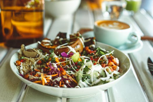 delicious quinoa salad with colorful veggies