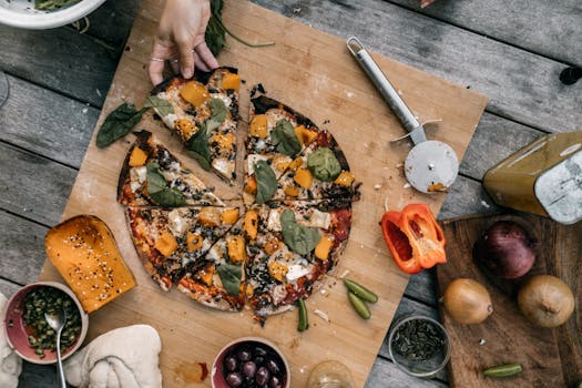 a balanced meal with colorful ingredients