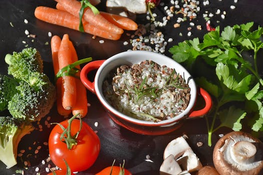 colorful herbs and spices on a kitchen counter