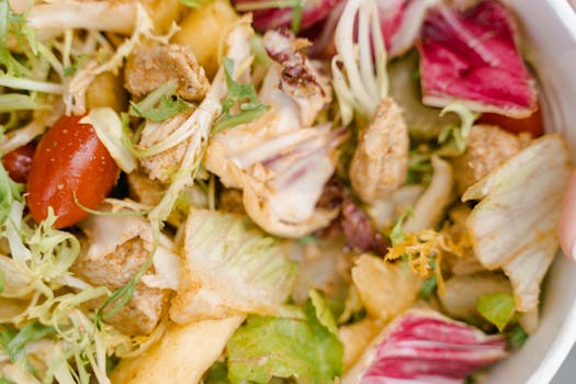 plate of colorful low-sodium meal