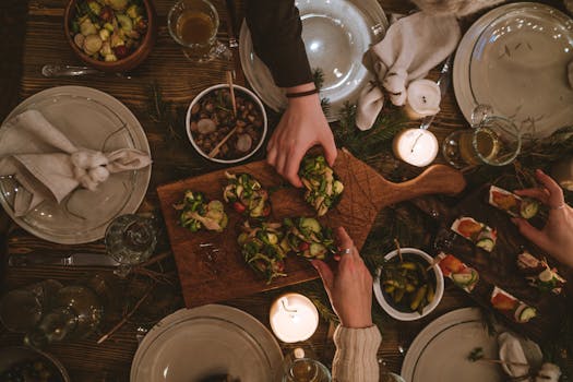 traditional family-style meal