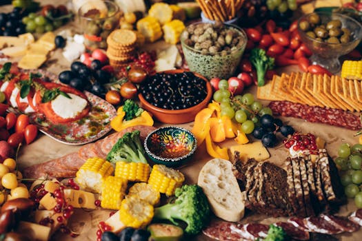 a colorful assortment of healthy snacks