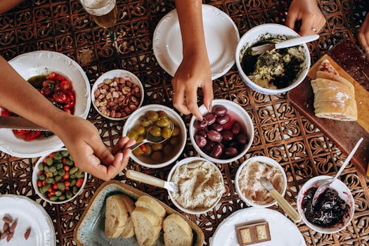 healthy snacks spread on a table