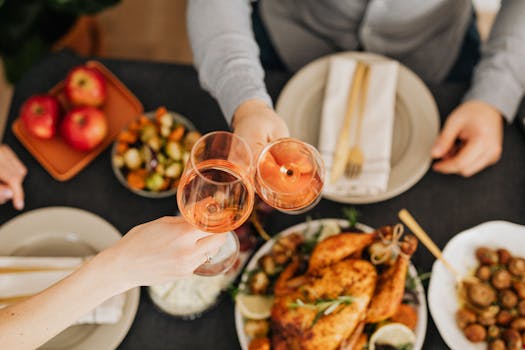 a person enjoying a meal with friends