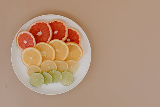 a colorful plate of fresh fruit