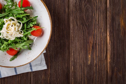 healthy meal with fresh herbs