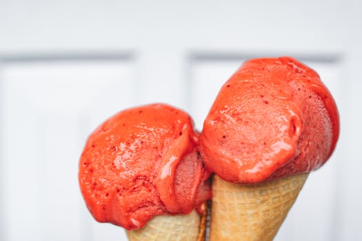 refreshing fruit sorbet