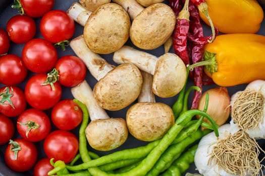 a colorful array of superfoods