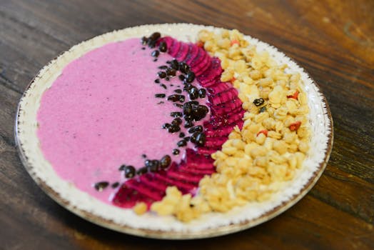 colorful smoothie bowl with superfoods